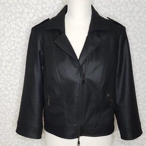 Vintage Cache Moto Jacket Satin Knit